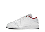 Jordan 1 Low White Gym Red Black (GS)