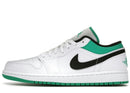 Jordan 1 Low White Lucky Green Black