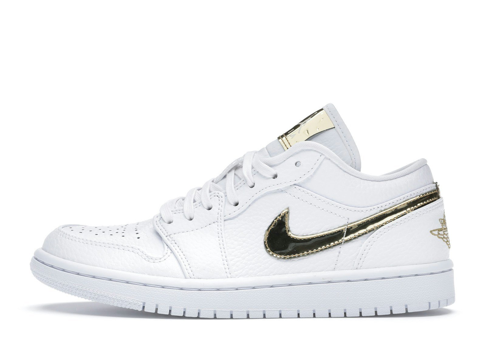 Jordan 1 Low White Metallic Gold (Women's)