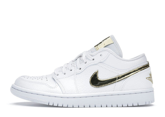 Jordan 1 Low White Metallic Gold (Women's)