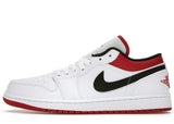 Jordan 1 Low White University Red Black
