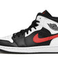 Jordan 1 Mid Black Chile Red White