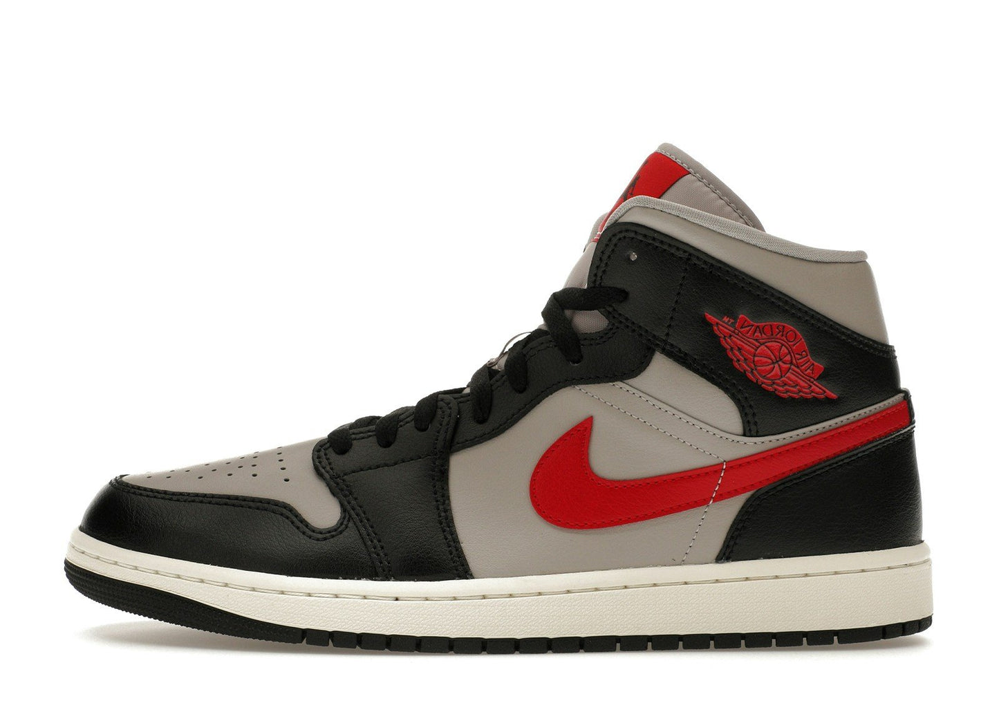 Jordan 1 Mid Black College Grey Gym Red (Women's)