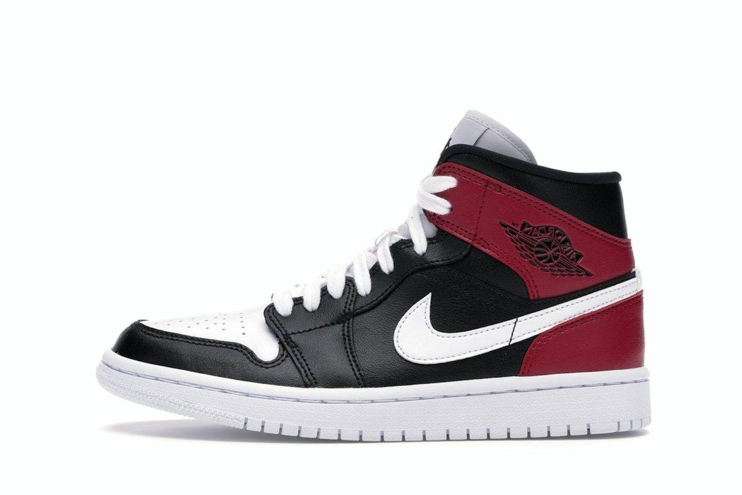 Jordan 1 Mid Black Noble Red (Women's)