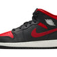 Jordan 1 Mid Black Summit White Varsity Red (GS)