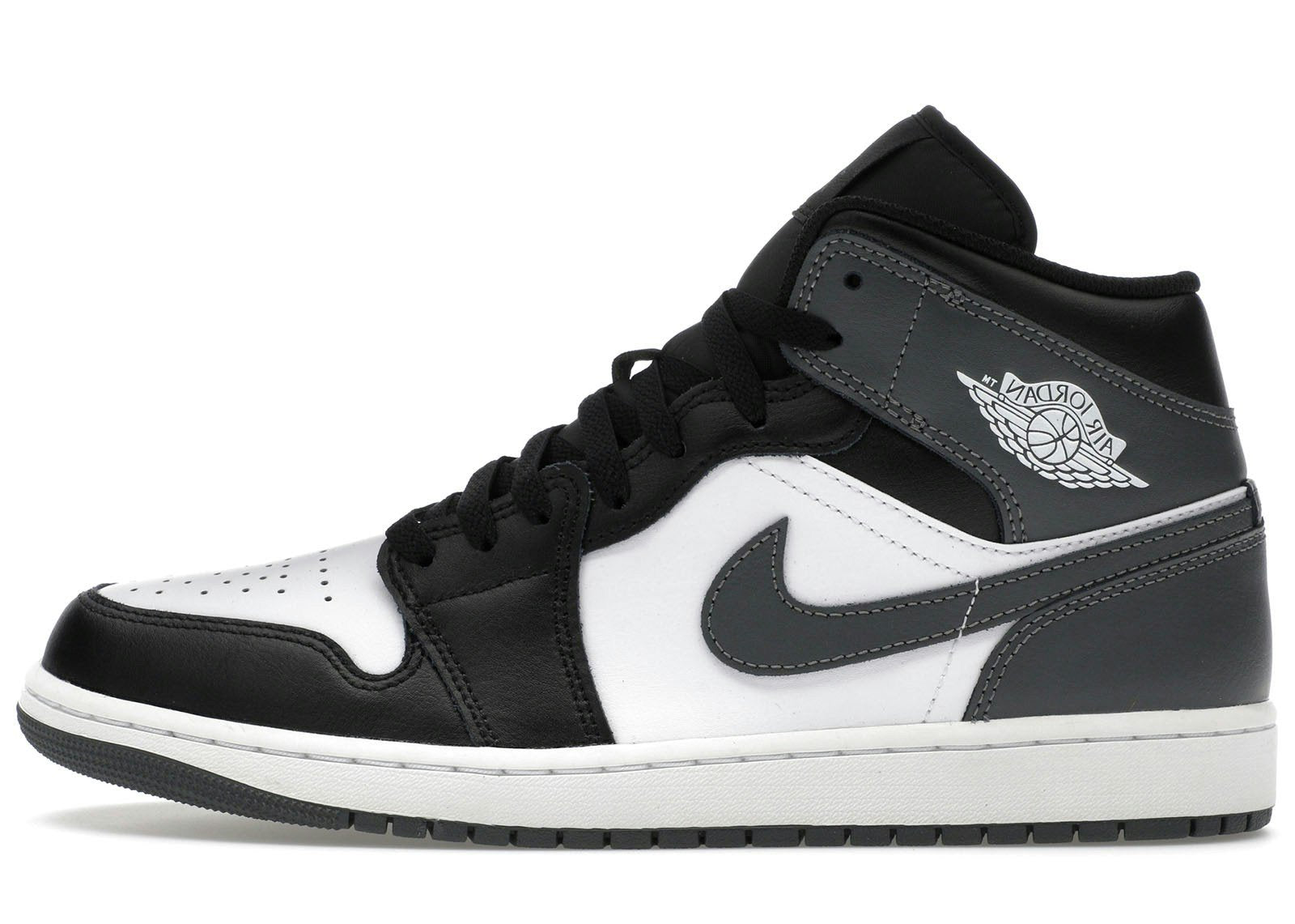 Jordan 1 Mid Black White Iron Grey