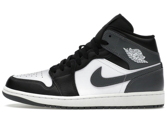 Jordan 1 Mid Black White Iron Grey