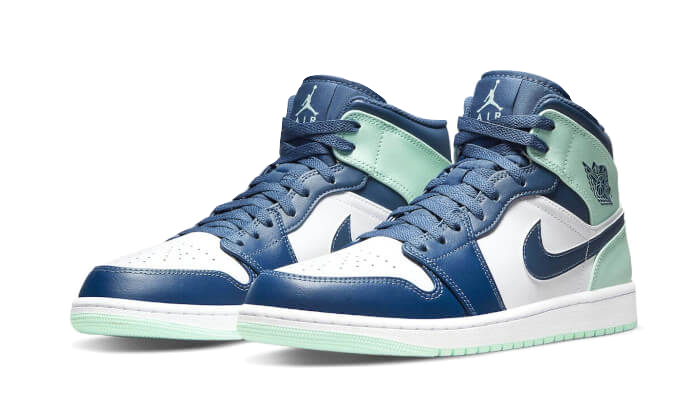 Air Jordan 1 Mid Mystic Navy Mint Foam (554725-413) - 36 EU - 4Y US - Navy | SOSUKICKS