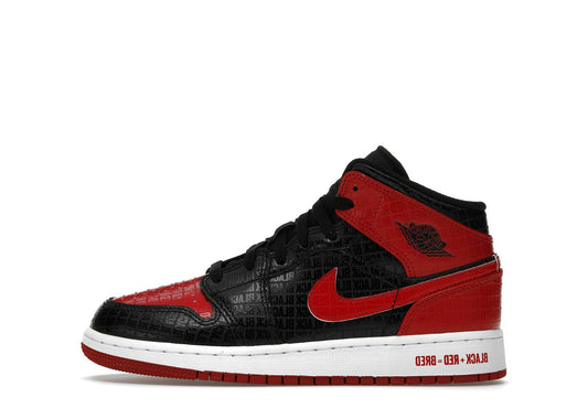 Jordan 1 Mid Bred Text (GS)