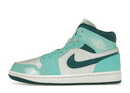 Jordan 1 Mid Chenille Bleached Turquoise (Women's)