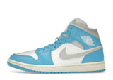 Jordan 1 Mid Dark Powder Blue White Sail Neutral Grey (Women's)