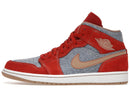 Jordan 1 Mid Denim Red