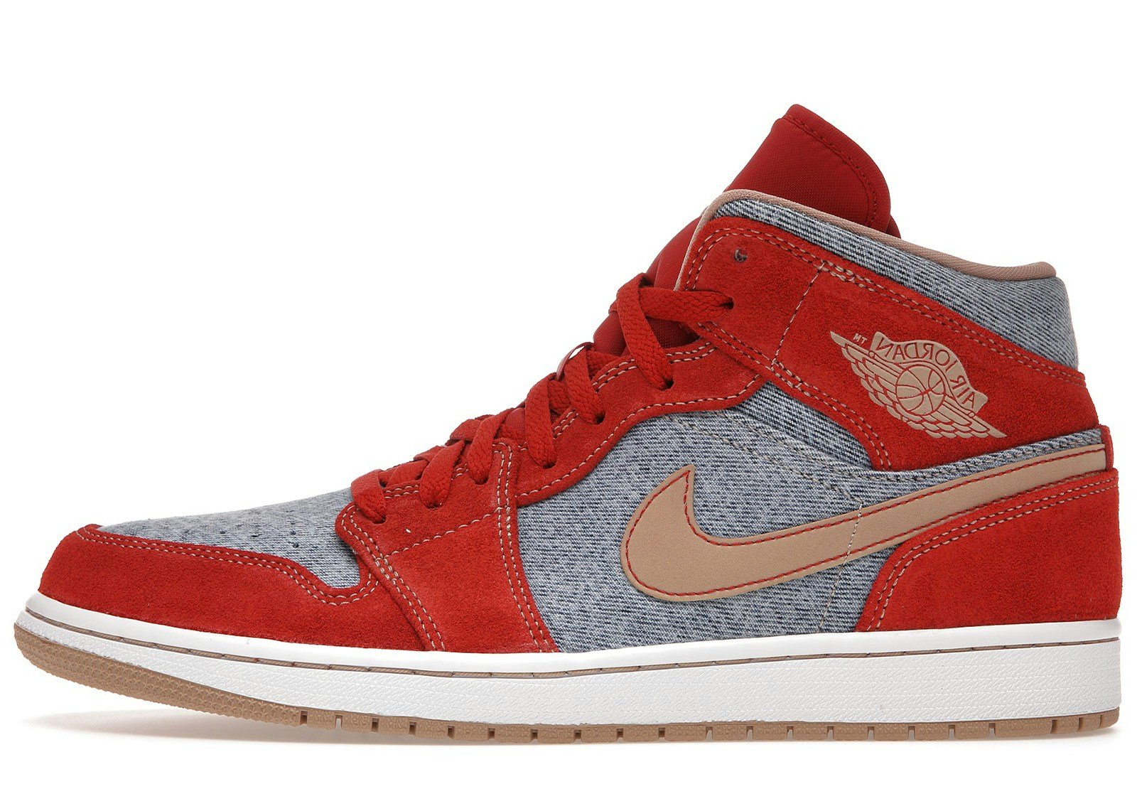 Jordan 1 Mid Denim Red