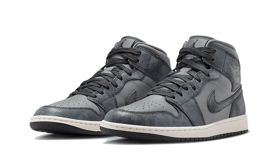 Air Jordan 1 Mid Distressed Smoke Grey (FJ3448-001) - 36 EU - 4Y US - Gray | SOSUKICKS