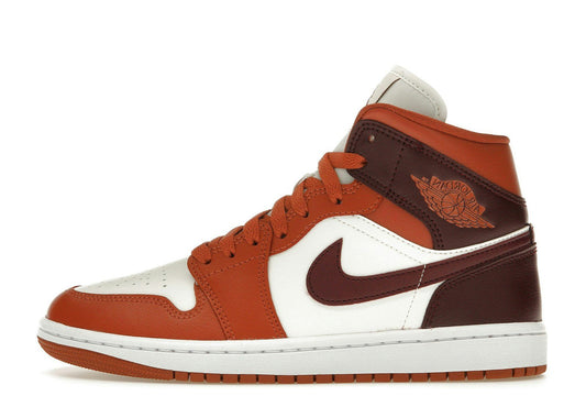 Jordan 1 Mid Dusty Peach Night Maroon (Women's)