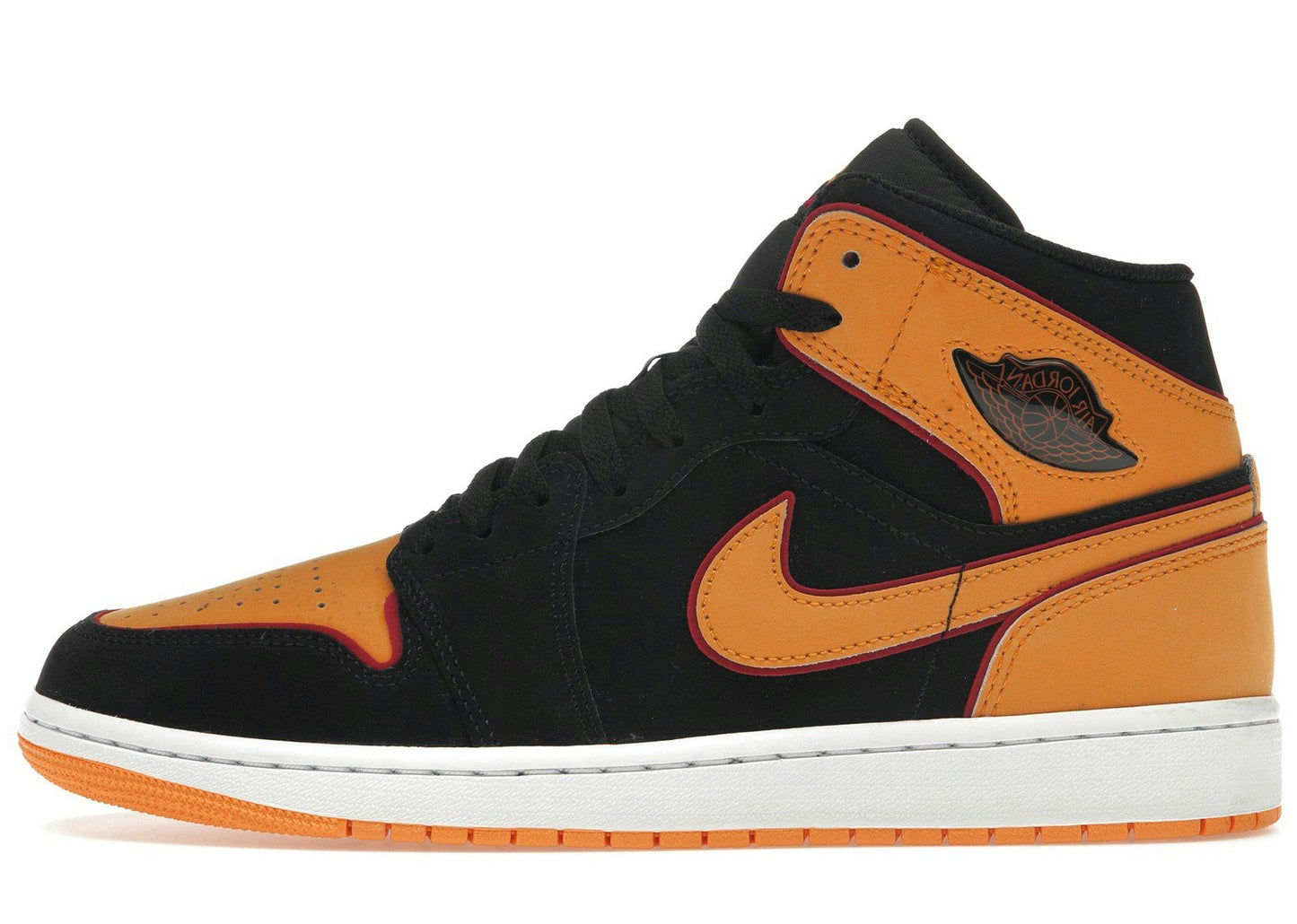 Jordan 1 Mid Fat Tongue Black Orange