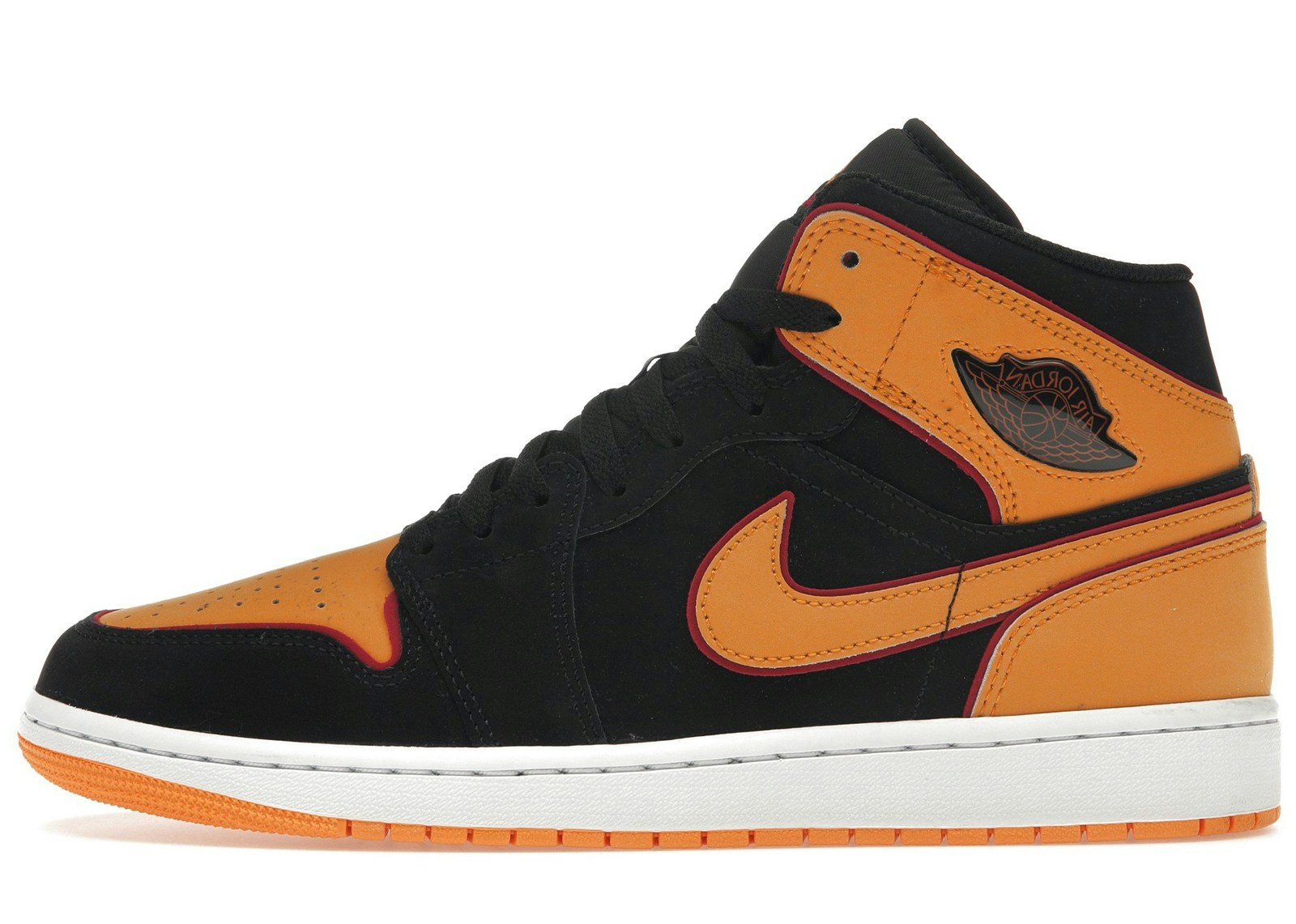 Jordan 1 Mid Fat Tongue Black Orange