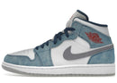Jordan 1 Mid French Blue Fire Red