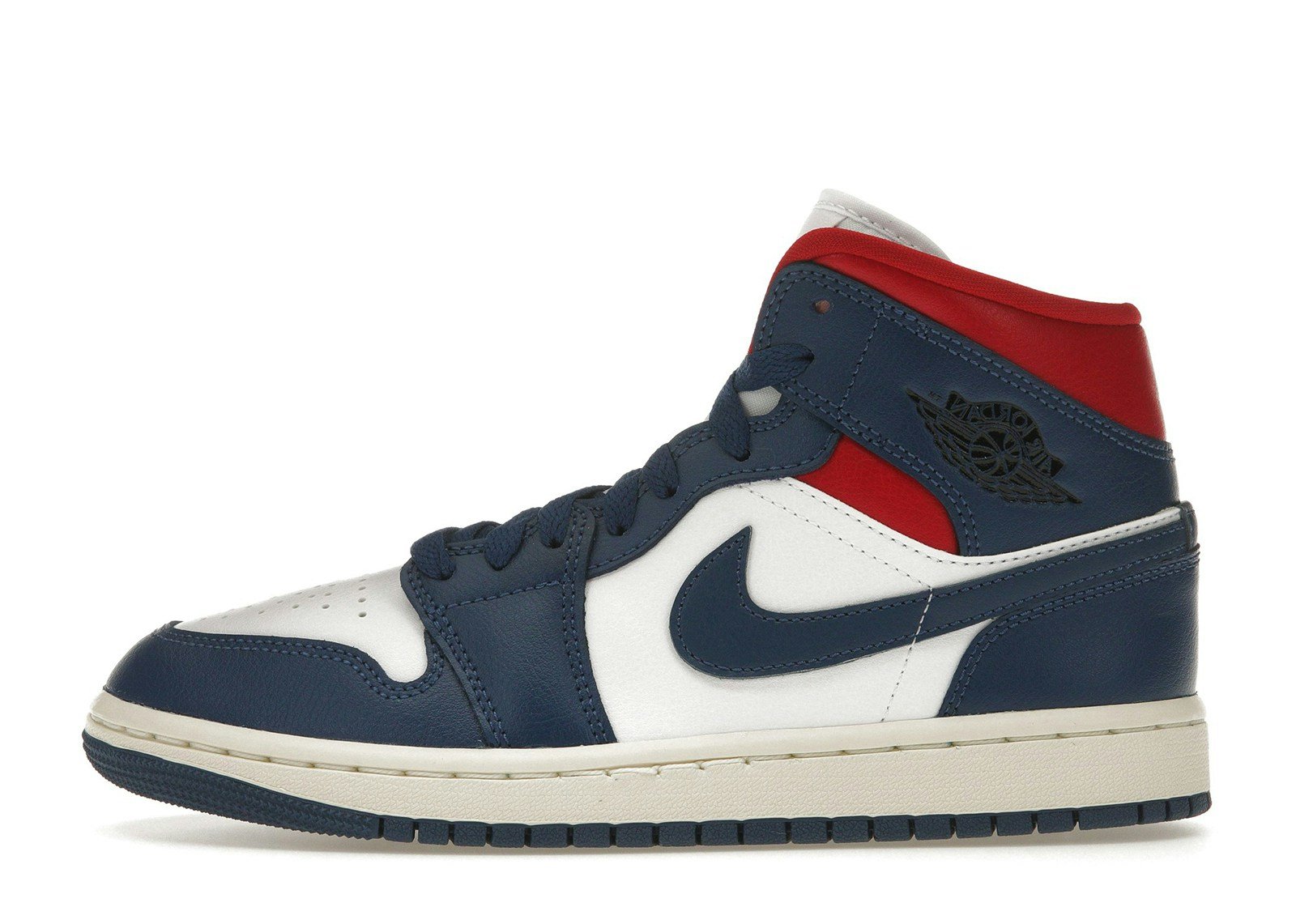 Jordan 1 Mid French Blue Gym Red (Women's)