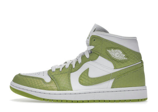 Jordan 1 Mid Green Python (Women's)