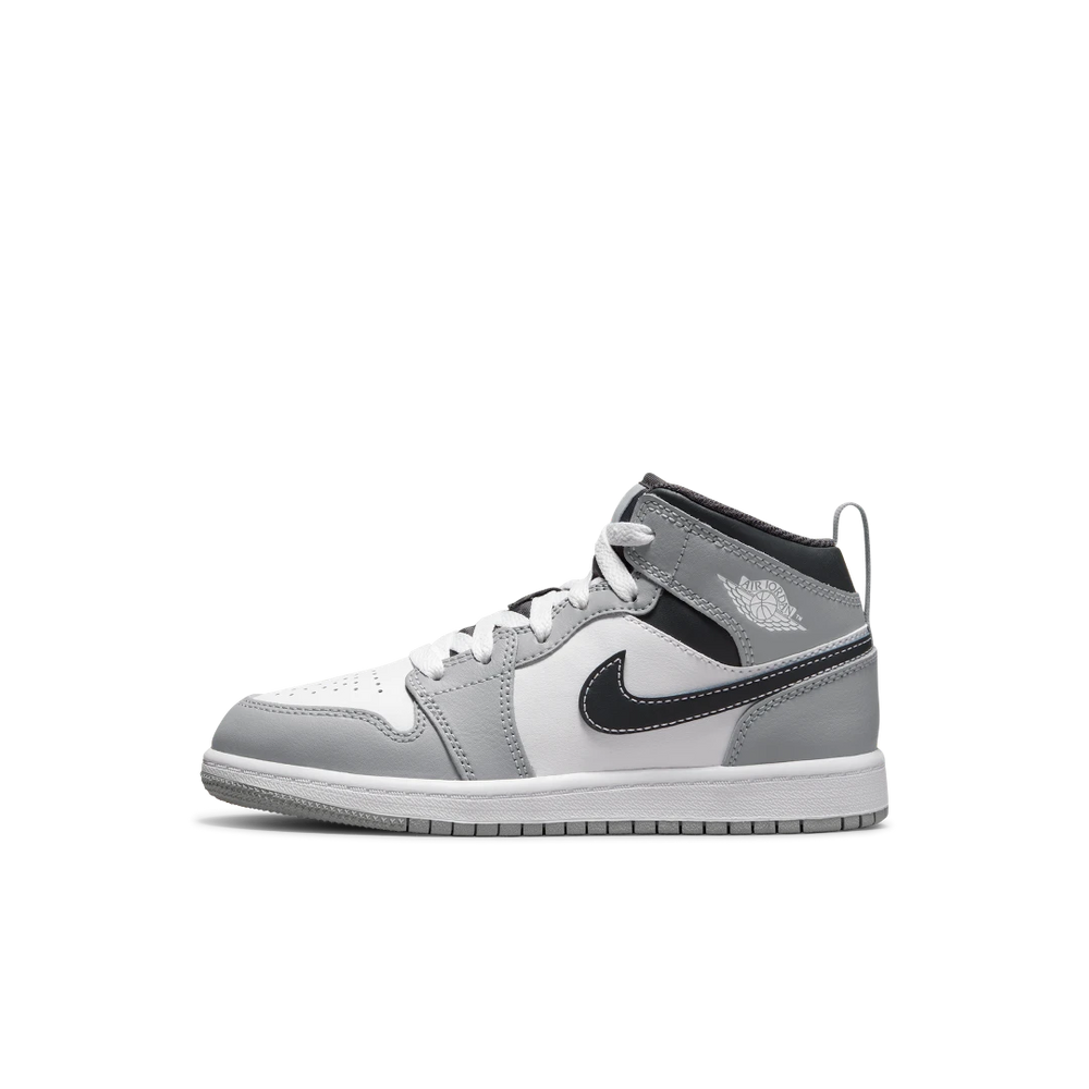 Air Jordan 1 Mid Light Smoke Grey (PS)