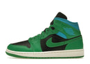 Jordan 1 Mid Lucky Green Aquatone (Women's)