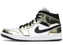 Jordan 1 Mid Metallic Gold Black White