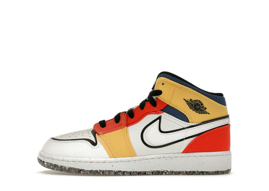 Jordan 1 Mid Multi-Color Canvas (GS)