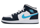 Jordan 1 Mid Obsidian Dark Powder Blue (GS)