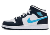 Jordan 1 Mid Obsidian Dark Powder Blue (GS)