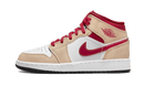 Jordan 1 Mid Light Curry Cardinal (GS)
