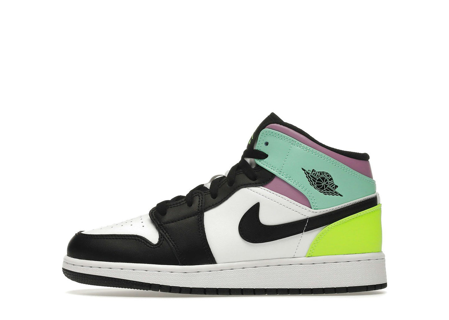 Jordan 1 Mid Pastel Black Toe (GS)