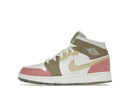 Jordan 1 Mid SE Pastel Vivid Green Grind (GS)