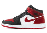 Jordan 1 Mid Patent Bred Toe (GS)