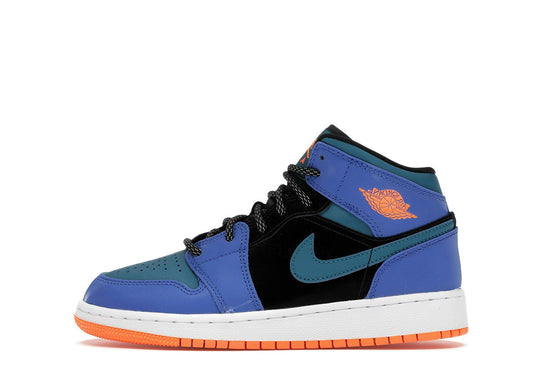 Jordan 1 Mid Racer Blue Green Abyss (GS)
