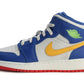 Jordan 1 Mid Racer Blue Red Gold (GS)