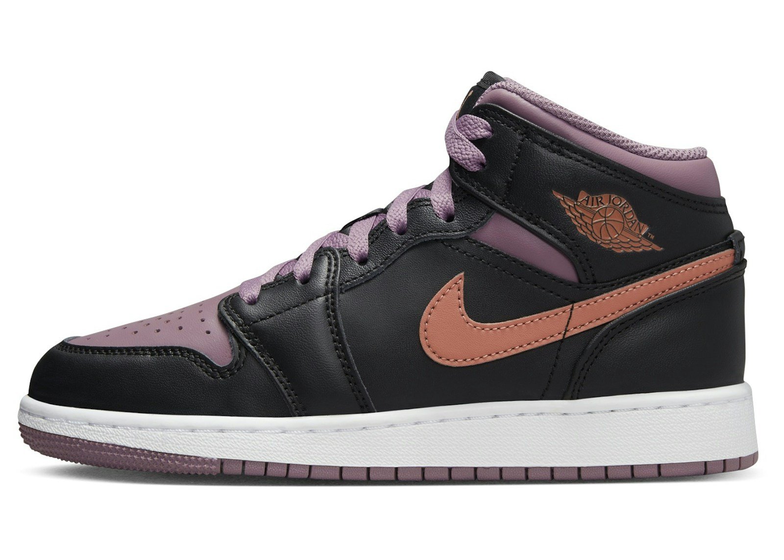Jordan 1 Mid SE Black Sky J Mauve White Sky J Orange (GS)