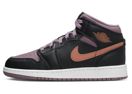 Jordan 1 Mid SE Black Sky J Mauve White Sky J Orange (GS)