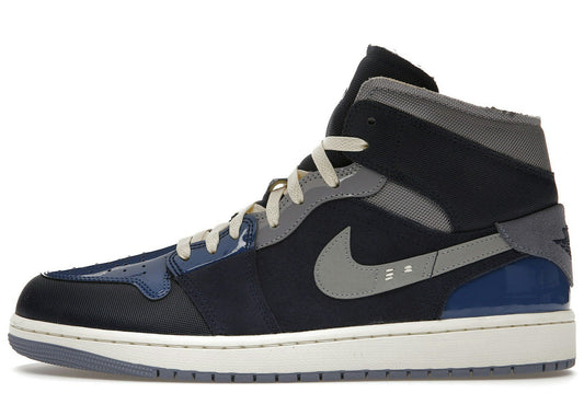 Jordan 1 Mid SE Craft Obsidian French Blue Ashen Slate White