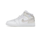 Jordan 1 Mid SE Distressed White Field Silver (GS)