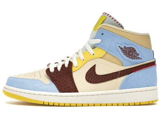 Jordan 1 Mid SE Fearless Maison Chateau Rouge