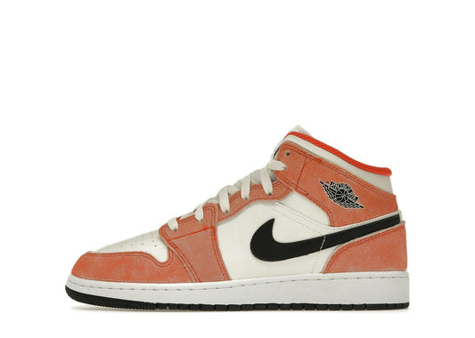 Jordan 1 Mid SE Orange Suede (GS)
