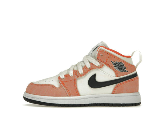 Jordan 1 Mid SE Orange Suede (PS)