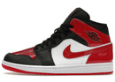 Jordan 1 Mid SE Patent Bred Toe