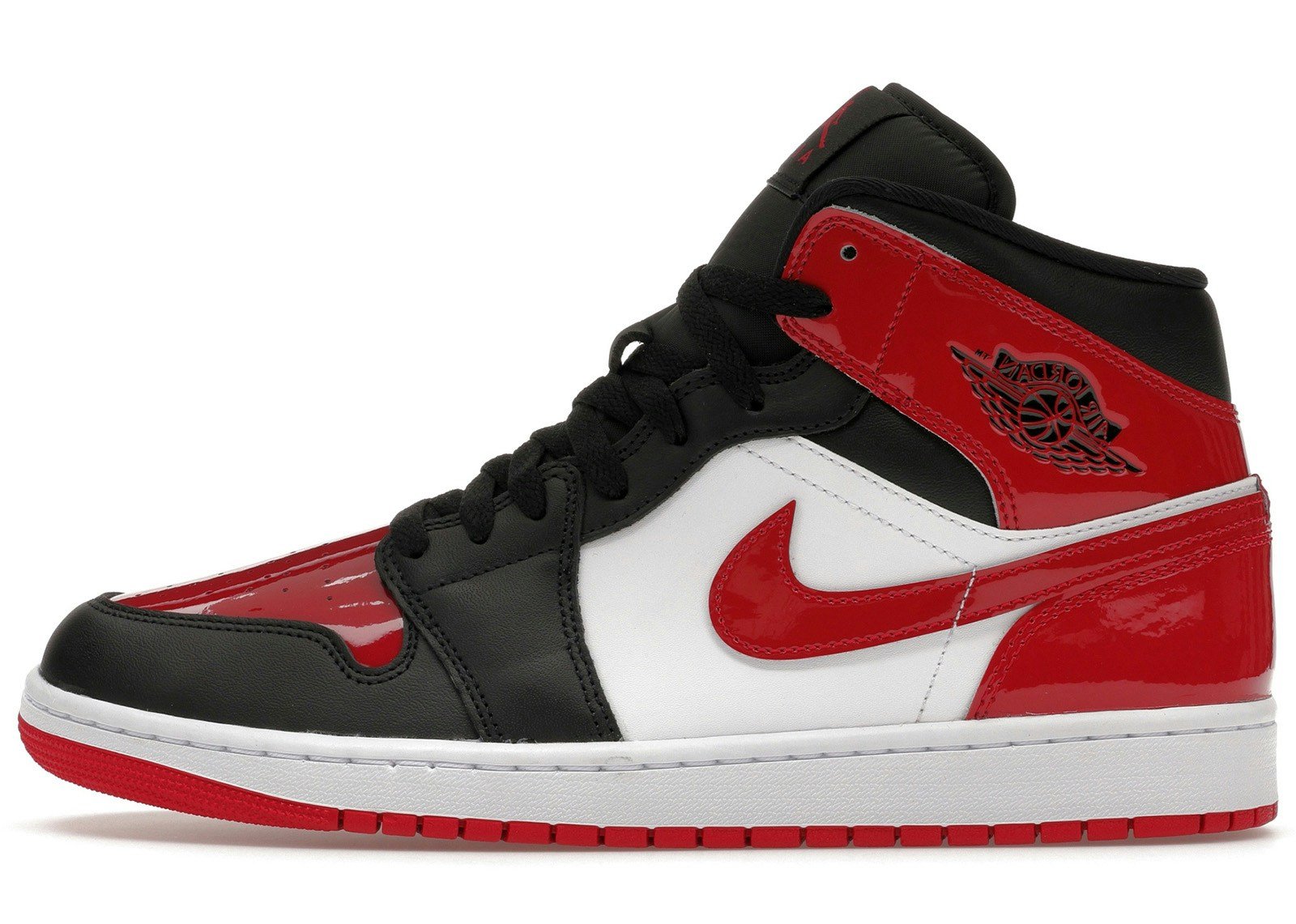 Jordan 1 Mid SE Patent Bred Toe