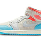 Jordan 1 Mid Sail Hot Lava Blue Chill (Women's)