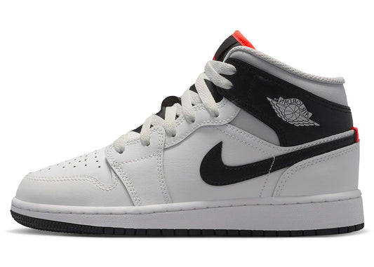 Jordan 1 Mid Summit White Infrared Black (GS)