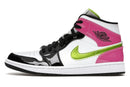 Jordan 1 Mid White Black Cyber Pink