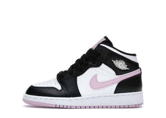 Jordan 1 Mid White Black Light Arctic Pink (GS)