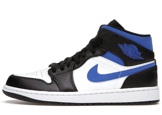 Jordan 1 Mid White Black Racer Blue